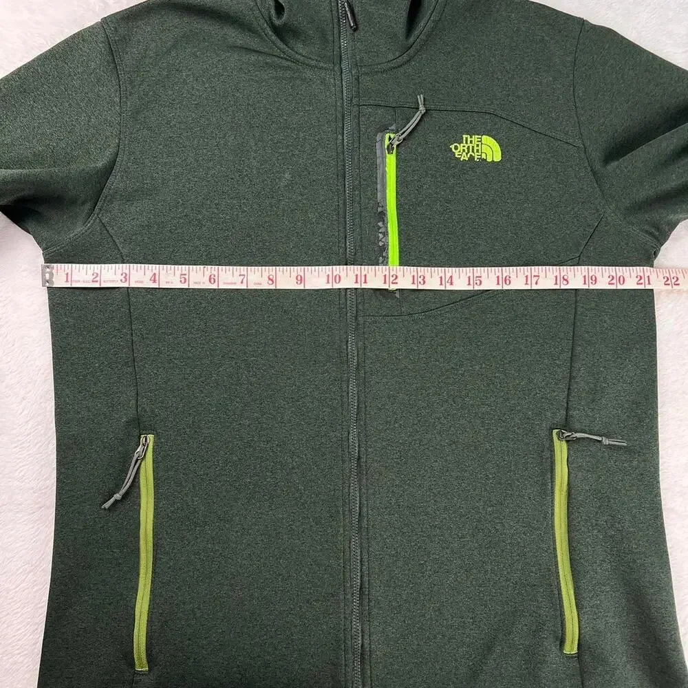 The North Face Men's Full Zip Sweatshirt Size Large Green & Yellow